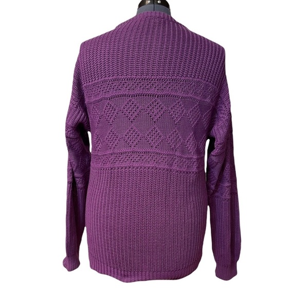 TONY LAMBERT Women's Pullover Cotton Sweater Size Medium *Made in USA* Purple - Picture 2 of 9